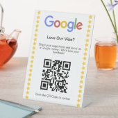 モダンな5つ星GoogleレビューQRコード評価 台座サイン (インサイチュ)