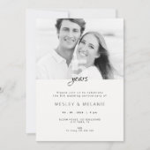 モダンな5回目の結婚記念日のフォトギフト 招待状 (正面)