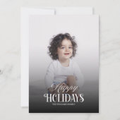 モダンな5枚の写真 クリスマス ホリデーカード (正面)
