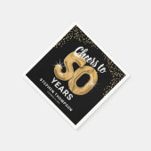 モダンな50周年誕生日ナプキン スタンダードカクテルナプキン (角)