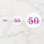 モダンな50歳と華麗な50歳の誕生日パーティー コンフェッティ (裏面)