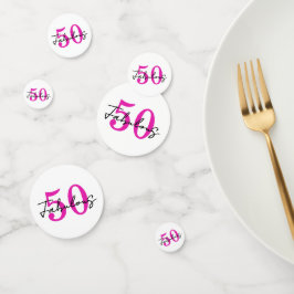モダンな50歳と華麗な50歳の誕生日パーティー コンフェッティ