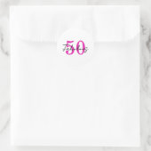 モダンな50歳と華麗な50歳の誕生日パーティー ラウンドシール (バッグ)