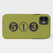 モダンな513市外局番のiPhone 5の場合(マスタード) Case-Mate iPhoneケース (裏面(横))