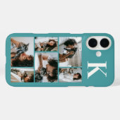 モダンな6匹のペットの写真 ターコイズブルー Case-Mate iPhoneケース (裏面 (横))