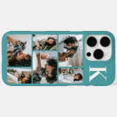 モダンな6匹のペットの写真 ターコイズブルー Case-Mate iPhoneケース (裏面 (横))