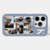 モダンな6匹のペットの写真 ダスティブルー Case-Mate iPhoneケース (裏面 (横))