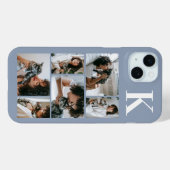 モダンな6匹のペットの写真 ダスティブルー Case-Mate iPhoneケース (裏面 (横))