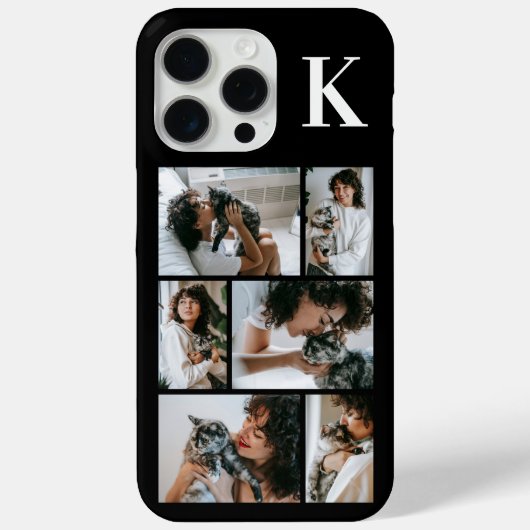 モダンな6匹のペットの写真 ブラック Case-Mate iPhoneケース (裏面)