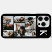 モダンな6匹のペットの写真 ブラック Case-Mate iPhoneケース (裏面 (横))
