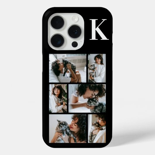 モダンな6匹のペットの写真 ブラック Case-Mate iPhoneケース (裏面)