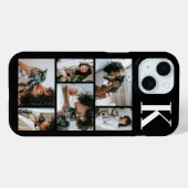 モダンな6匹のペットの写真 ブラック Case-Mate iPhoneケース (裏面 (横))