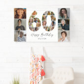 モダンな60歳の誕生日フォトコラージュバナー 横断幕 (インサイチュ)