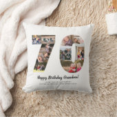 モダンな70周年オリジナル写真コラージュギフト クッション (ブランケット)