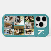 モダンな8匹のペットの写真 ターコイズブルー Case-Mate iPhoneケース (裏面 (横))