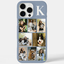 モダンな8匹のペットの写真 ダスティブルー iPhone 16 PRO MAXケース