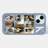 モダンな8匹のペットの写真 ダスティブルー Case-Mate iPhoneケース (裏面 (横))