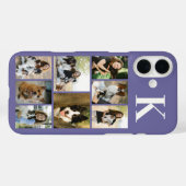 モダンな8匹のペットの写真 パープル Case-Mate iPhoneケース (裏面 (横))