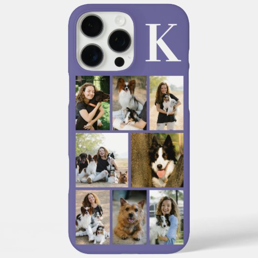 モダンな8匹のペットの写真 パープル Case-Mate iPhoneケース (裏面)