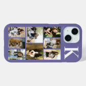 モダンな8匹のペットの写真 パープル Case-Mate iPhoneケース (裏面 (横))