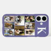 モダンな8匹のペットの写真 パープル Case-Mate iPhoneケース (裏面 (横))