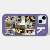 モダンな8匹のペットの写真 パープル Case-Mate iPhoneケース (裏面 (横))