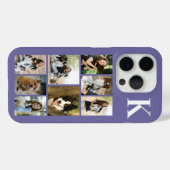 モダンな8匹のペットの写真 パープル Case-Mate iPhoneケース (裏面 (横))