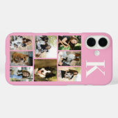 モダンな8匹のペットの写真 ピンク Case-Mate iPhoneケース (裏面 (横))
