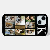 モダンな8匹のペットの写真 ブラック Case-Mate iPhoneケース (裏面 (横))
