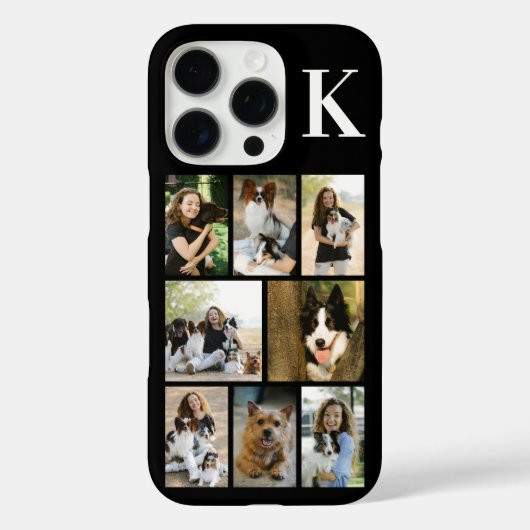 モダンな8匹のペットの写真 ブラック Case-Mate iPhoneケース (裏面)