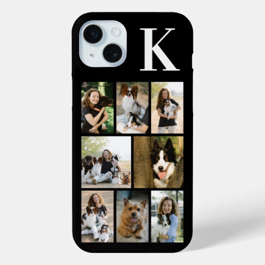 モダンな8匹のペットの写真 ブラック Case-Mate iPhoneケース (裏面)