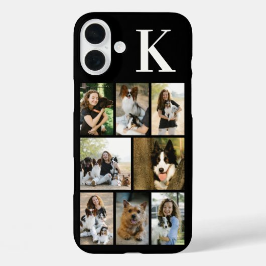 モダンな8匹のペットの写真 ブラック Case-Mate iPhoneケース (裏面)