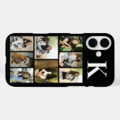 モダンな8匹のペットの写真 ブラック Case-Mate iPhoneケース (裏面 (横))