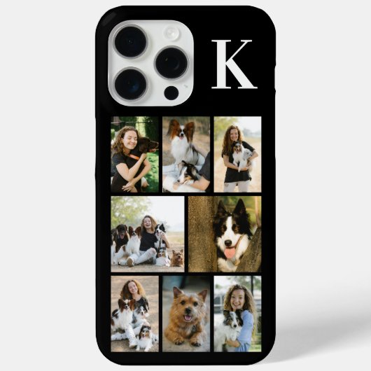 モダンな8匹のペットの写真 ブラック Case-Mate iPhoneケース (裏面)