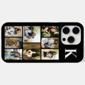 モダンな8匹のペットの写真 ブラック Case-Mate iPhoneケース (裏面 (横))