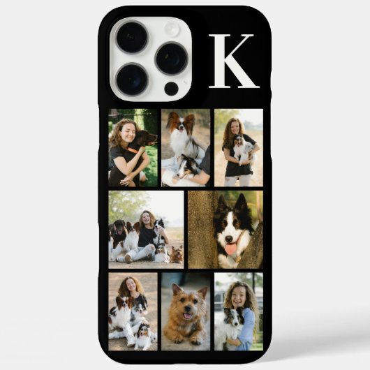 モダンな8匹のペットの写真 ブラック Case-Mate iPhoneケース (裏面)