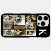 モダンな8匹のペットの写真 ブラック Case-Mate iPhoneケース (裏面 (横))