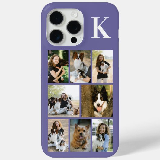 モダンな8匹のペットの写真 紫 Case-Mate iPhoneケース (裏面)