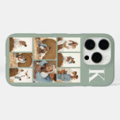 モダンな8枚の写真とサージグリーン Case-Mate iPhoneケース (裏面 (横))