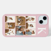 モダンな8枚の写真と淡いピンク Case-Mate iPhoneケース (裏面 (横))