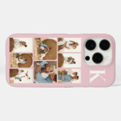 モダンな8枚の写真と淡いピンク Case-Mate iPhoneケース (裏面 (横))