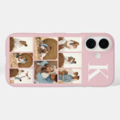 モダンな8枚の写真と淡いピンク Case-Mate iPhoneケース (裏面 (横))