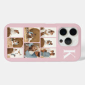 モダンな8枚の写真と淡いピンク Case-Mate iPhoneケース (裏面 (横))