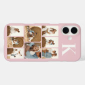 モダンな8枚の写真と淡いピンク Case-Mate iPhoneケース (裏面 (横))