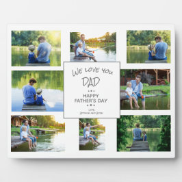 モダンな8枚の写真コラージュ父の日記念品 フォトプラーク