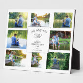 モダンな8枚の写真コラージュ父の日記念品 フォトプラーク (側面)