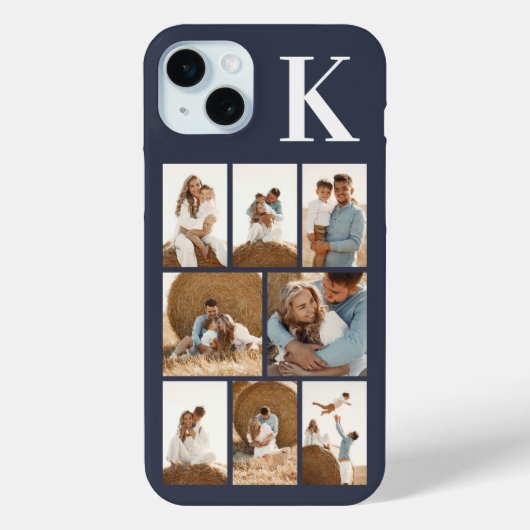 モダンな8枚の写真 グレー Case-Mate iPhoneケース (裏面)