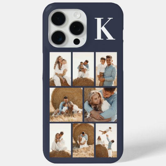 モダンな8枚の写真 グレー Case-Mate iPhoneケース (裏面)