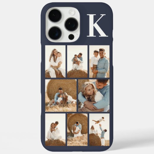 モダンな8枚の写真 グレー Case-Mate iPhoneケース (裏面)