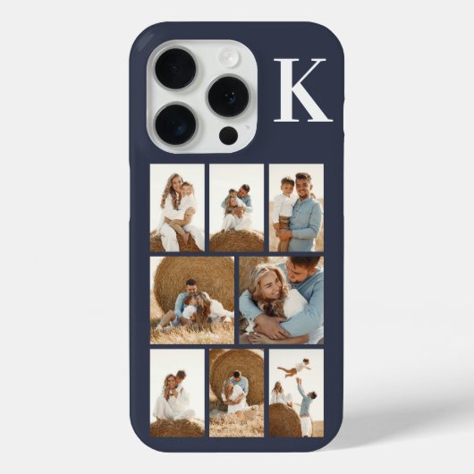 モダンな8枚の写真 グレー Case-Mate iPhoneケース (裏面)